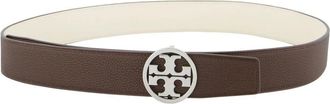 Tory Burch 1.5 Miller Omkeerbare Riem - Dames - Riemen - Bruin - L - Leer - Accessoires
