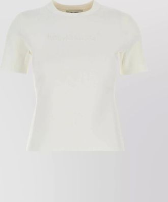 Max Mara ribbed crew neck short sleeve top