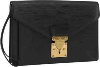 Louis Vuitton Pre-owned Clutches, female, Black, Size: ONE SIZE Pre-owned Leather Clutch