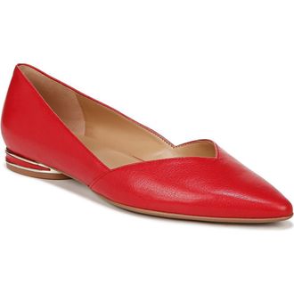 Naturalizer Havana Pointed Toe Flat in Crantini Red Leather at Nordstrom, Size 8