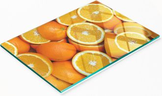 OEM Tablero De Vidrio Elegante Y Duradero Con Estampado De Mitades Naranjas, 80x52 Cm