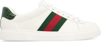 Gucci Ace Leren Low-Top Sneakers - Heren - Sneakers - Wit - 41 EU - Leer - Schoenen