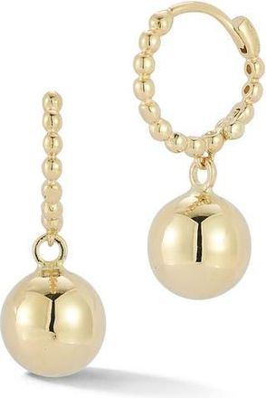 Ember Fine Jewelry Ball Drop Huggie Hoop Earrings in Gold at Nordstrom Rack