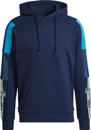 adidas Mens adidas originals Re-process Hdie Sleeve Side Classic Drawstring Hooded Long Sleeves Blue HK7478