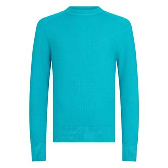 Malo Truien & Vesten, Heren, Blauw, XL, Kasjmier, Trui met Lange Mouwen Zacht en Modern