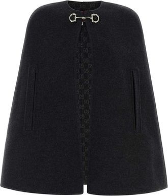 Gucci Charcoal Wool Blend Cape