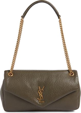 Saint Laurent Medium Calypso Leather Shoulder Bag in Light Musk at Nordstrom