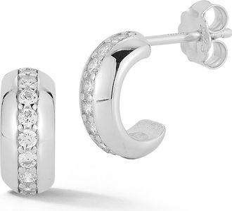 Glaze Jewelry Small Cubic Zirconia Hoop Earrings in Silver at Nordstrom Rack