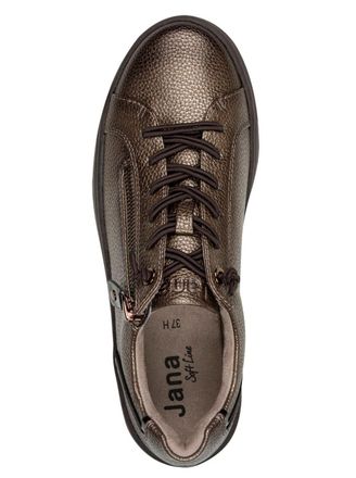 Jana Sneaker JANA, Damen, Gr. 37, braun (bronzefarben), Lederimitat, Schuhe Sneaker