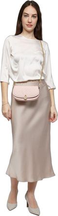 Michael Kors Womens Crossbody Bag Powder Blush Polyvinyl Chloride Crossbody-bags