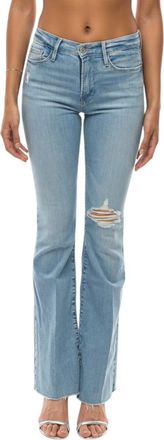Frame Denim Blue Flared High Rise Jeans