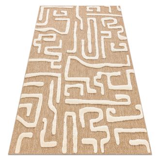 RugsX Rugsx - Spark 0711a Alfombra Beige / Crema - Laberinto, Sisal, Estructural Beige 180x270 Cm
