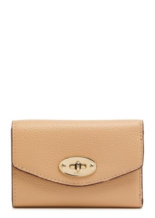 Mulberry Darley Folded Grained Leather Wallet - Beige - One Size