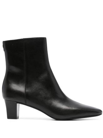 Lauren Ralph Lauren Willa Burnished leren laarzen - Zwart