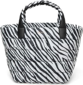 VeeCollective Medium Porter Zebra Print Quilted Tote at Nordstrom