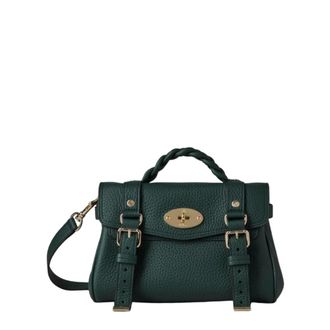 Mulberry Handbags, female, Green, Size: ONE SIZE Mini Alexa