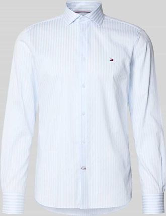 Tommy Hilfiger Tailored Slim Fit Businesshemd aus Baumwoll-Mix in Bleu, Gr&ouml;&szlig;e 38