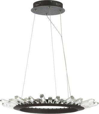 Jonathan Y Designs Jonathan Y Designs Elsa 24In Adjustable Integrated Led Modern Crystal Pendant