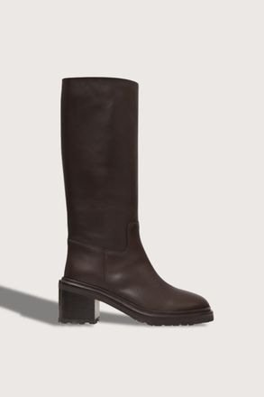 Legres Womens Riding On Heel Heeled Boots In Dk. brown