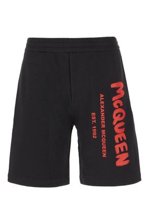 Alexander McQueen Graffiti Bermuda Shorts