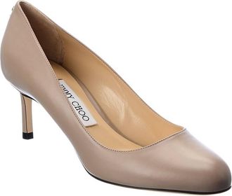 Jimmy Choo London Selah 60 Leather Pumps, Brand Size 34 ( US Size 4 )