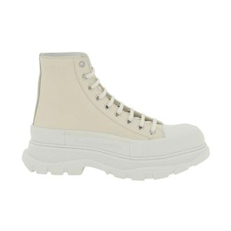 Alexander McQueen Alexander McQueen, Lace-up Boots, male, Beige, Size: 8 US Tread Slick High-Top Sneakers