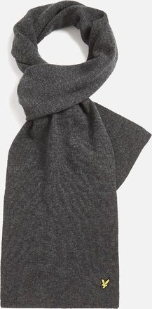 Lyle & Scott Lyle And Scott Mens Lambswool Ribbed Scarf - Grey - Size: ONE size
