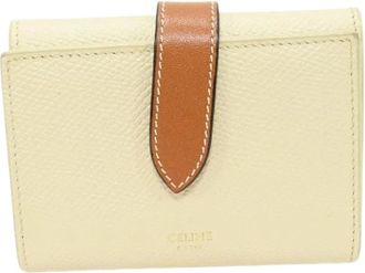Celine Tweedehands leren portemonnees - Dames - Vintage Accessoires - Beige - ONE Size - Vintage