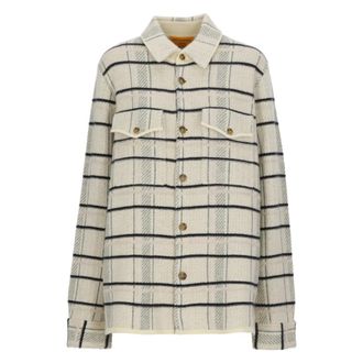 Guest In Residence Cashmere Knitwear, female, Beige, Size: M Plaid Work Shirt