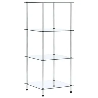 vidaXL Scaffale A 4 Livelli Trasparente 40x40x100cm In Vetro Temperato - Vidaxl