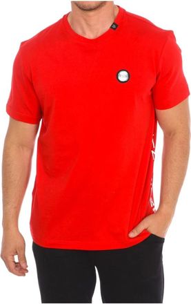 Plein Sport Korte Mouw T-shirt - Heren - Sportshirts - Rood - M - Katoen - Fitness