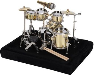 OEM Mini Bater&iacute;a En Miniatura Con Tapa Transparente, Instrumento Musical Decorativo De Escritorio, Ideal Para Cumplea&ntilde;os, Graduaciones O Como Pieza Decora