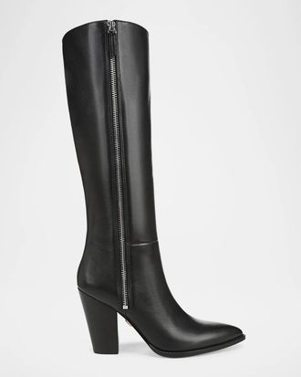 Veronica Beard Levanne 90MM Leather Boots