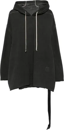 Rick Owens Drawstring Raw-cut Hoodie