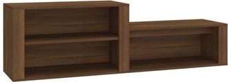 vidaXL Vidaxl - Mueble zapatero madera contrachapada marrón roble 150x35x45 cm