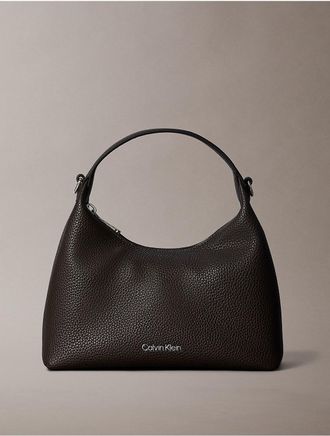 Calvin Klein Womens Webbing Strap Small Crossbody Bag - Brown