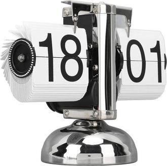 OEM Reloj Mecedor Con N&uacute;meros Grandes, Funciona Con Pilas, De Sobremesa Retro De Acero Inoxidable 304, Para El Hogar Y La Oficina, Pantalla De 24 Horas, P