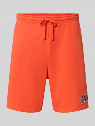 GAP Straight Fit Shorts mit Logo-Stitching Modell Heritage in Dunkelorange, Gr&ouml;&szlig;e XXL