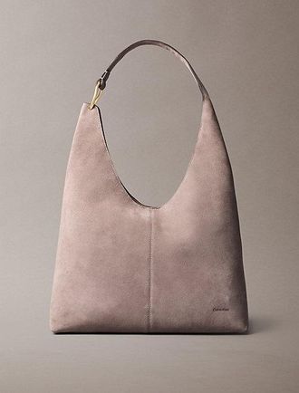Calvin Klein Bolso De Hombro Mezcla De Ante Y Piel Suave Grande