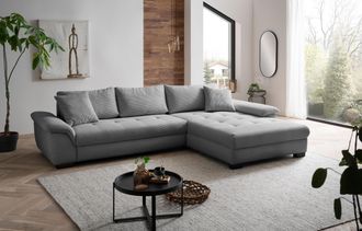 Mr. Couch Ecksofa »Dario, L-Form, mit Bett und Bettkasten« mit Kaltschaum