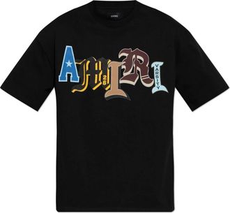 Amiri T-shirt met logo - Heren - T-shirts - Zwart - L - Katoen - Tops