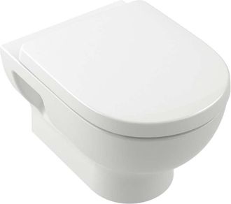 Villeroy & Boch O.novo - Inodoro Suspendido Con Asiento Softclose, Twistflush, Directflush, Blanco Alpino 5c39cl01