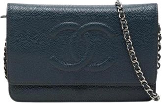 Chanel Pre-owned Wallet on Chain - - Pre-owned - Donna - Blu - ONE SIZE