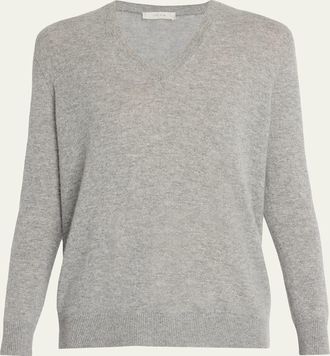 The Row Phora Lightweight Cashmere V-Neck Sweater