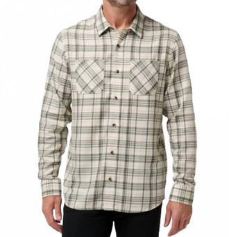 Travis Mathew Cloud Flannel Plaid Shirt In Birch