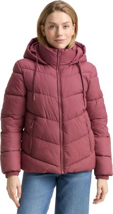 Tom Tailor Steppjacke TOM TAILOR, Damen, Gr. XXL, deeply mauve, Steppware, Obermaterial: 100% Polyester. Futter: 100% Polyester, unifarben, regular fit taillenbe