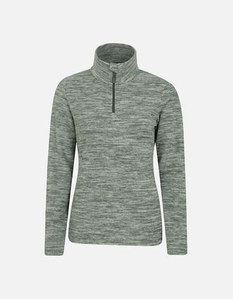 Mountain Warehouse Womens Mountain Warehouse Womens/Ladies Snowdon Melange Fleece Top - Green - Size: 20