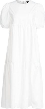 En Saison Womens Poplin Midi Dress In Off White