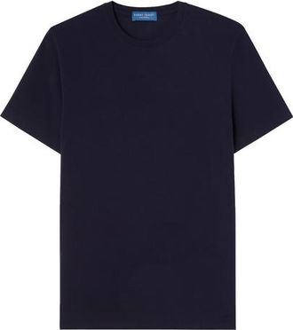 Robert Talbott Stretch Jersey Dean Tee in Classic Navy at Nordstrom, Size Xxx-Large