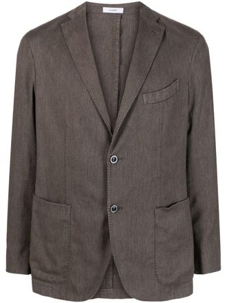 Boglioli Blazer monopetto con revers a lancia - Marrone